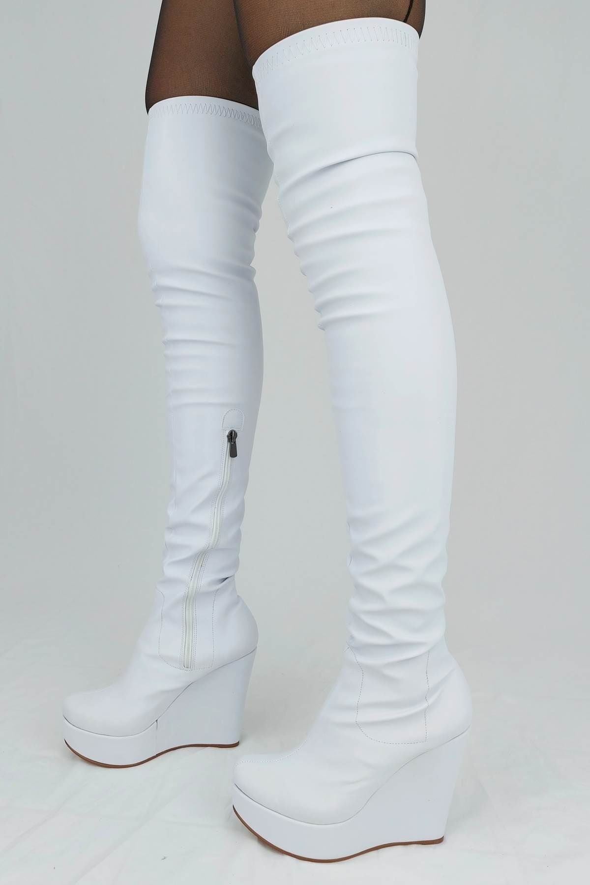 knee high boots with side zipper
