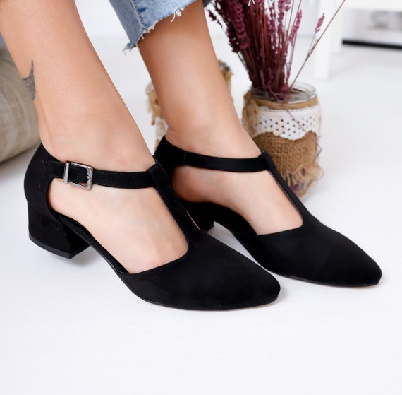 Shop Celeste Women's Solid Slip-On Block Heels Online | Splash UAE
