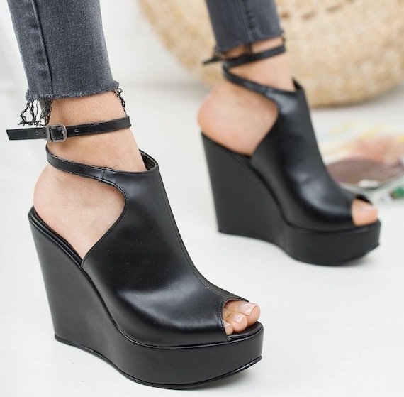 Women's Glitter Wedge Heels Fashion Slip Platform High Heels - Temu