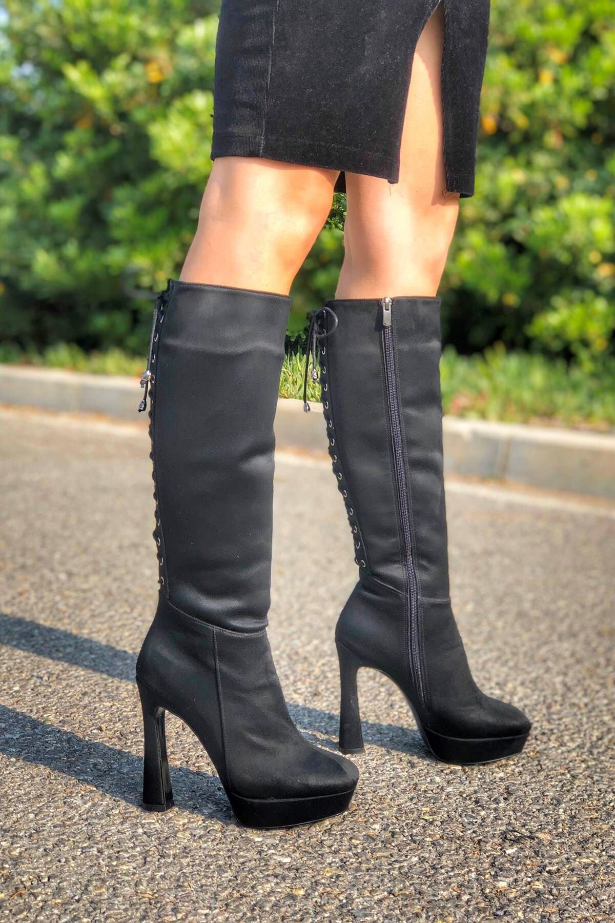 Platform Boots Suede Leather - Etsy