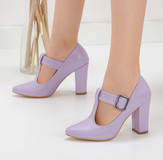 STELLA Lilac Lace Up Platform Heels – Stellinishoes