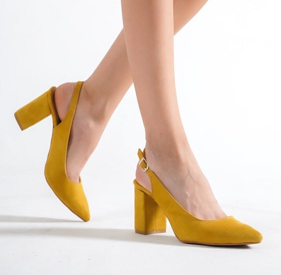 Embellished Tie Up Heel - Yellow/Multi - Europa Art