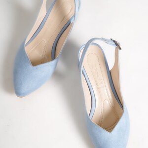 BLUE BRIDAL SHOES Suede Bridal Shoes Baby Blue Block Heel - Etsy