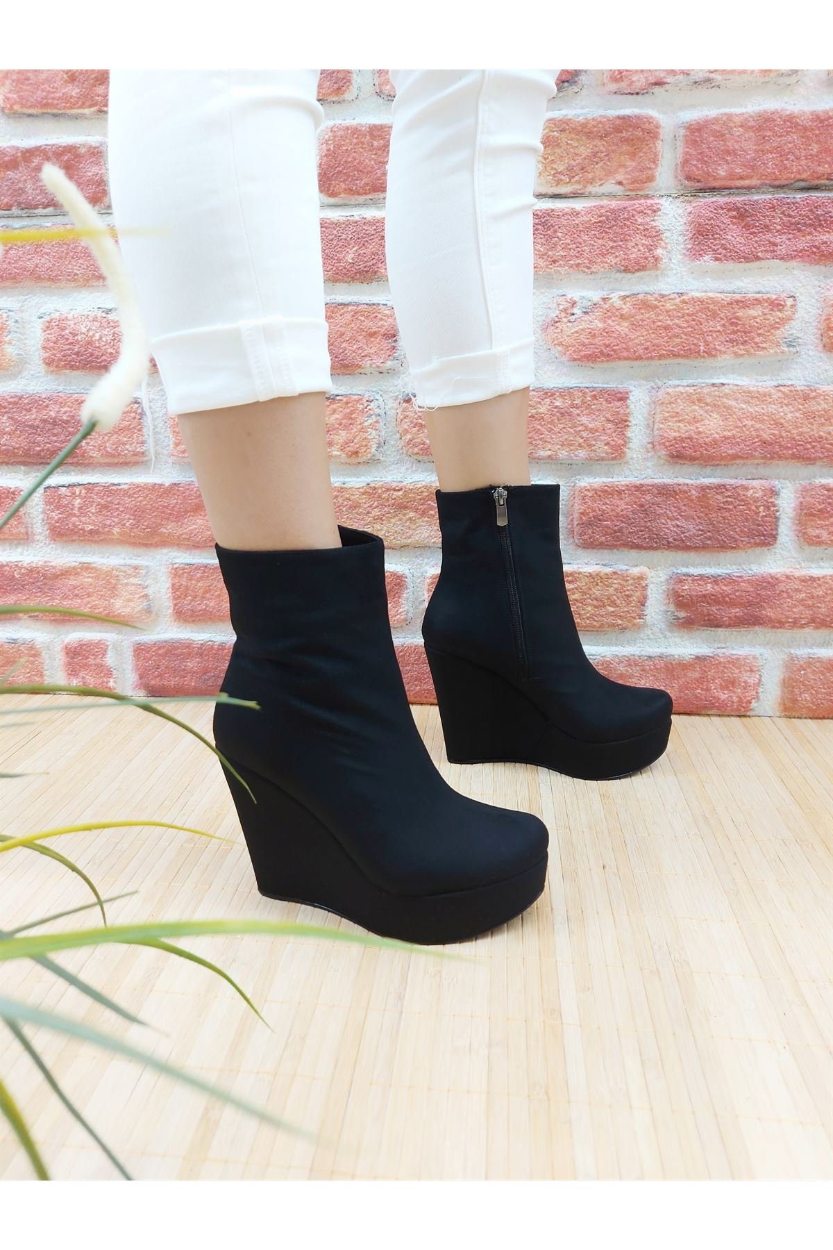 ladies black wedge boots ladies black wedge boots
