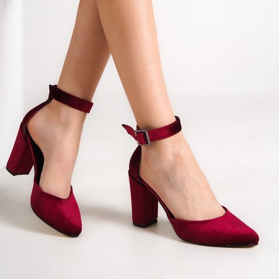 Aquazzura Burgundy Velvet Mira Platform Ankle Wrap Sandals Size 38.5  Aquazzura | TLC