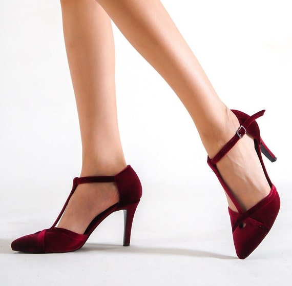 Amazon.com: Burgundy Stiletto Heels