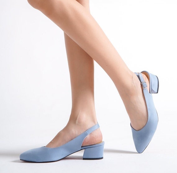 Women Patent Leather Square Toe Slingback Sandals Block Heels OL Shoes Low  Cut | eBay