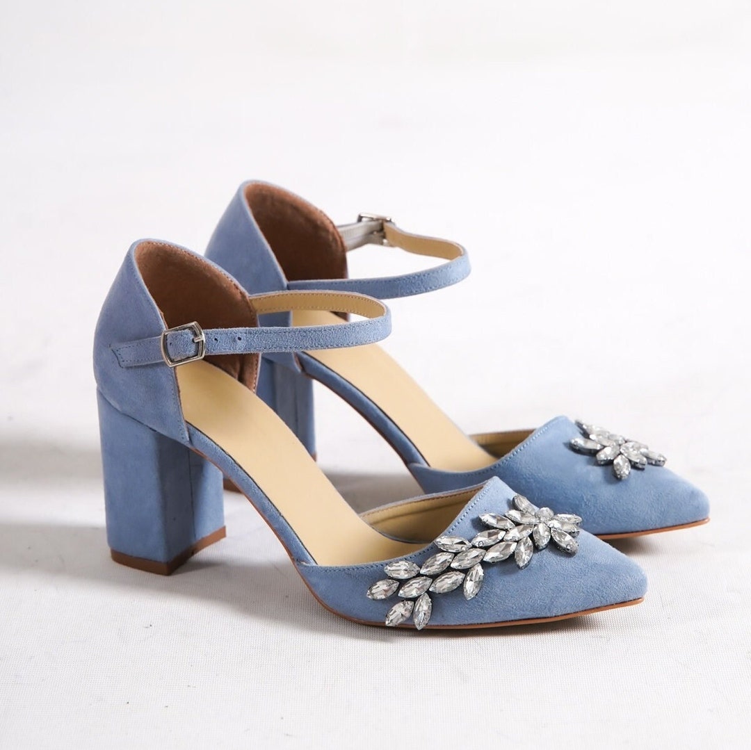 asos blue heels