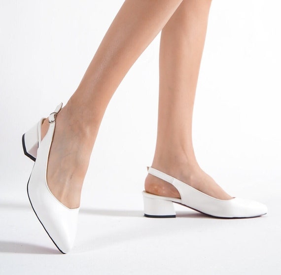 Women Elegant Pointed Toe Mary Jane Block Heels Ankle Strap Pump Slingback  Shoes | eBay