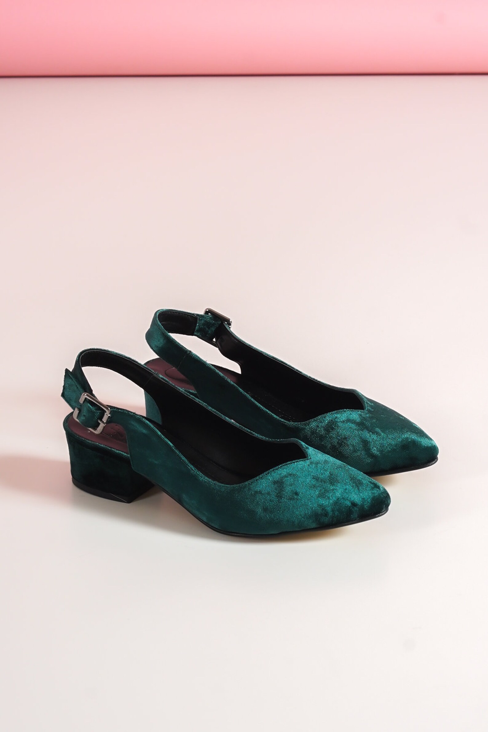 GREEN VELVET SHOES Dark Green Velvet Bridal Shoes Green Etsy