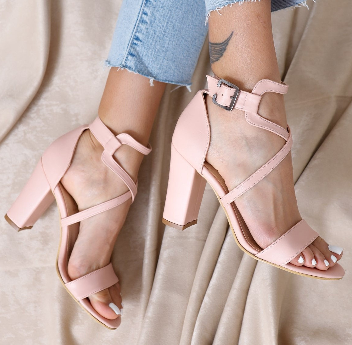 Kirabo Clear Heels - Pink Smooth – Verali Shoes