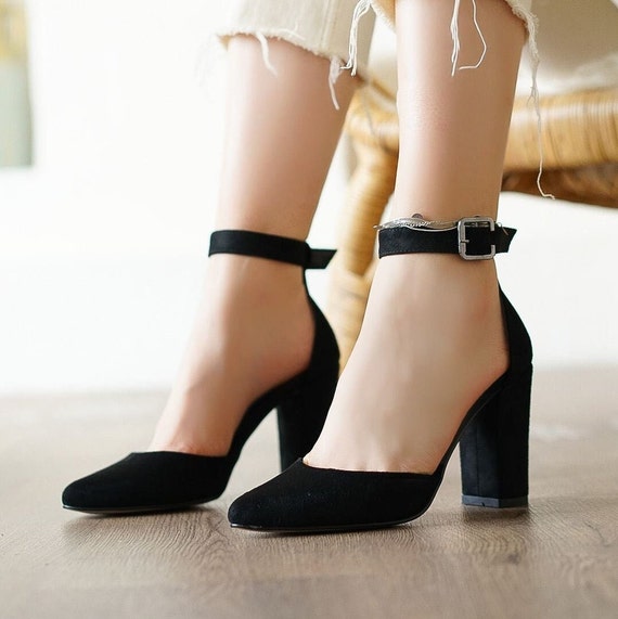 3 Black Pumps High Heels Black Suede Look High Heels Royalty-Free Images,  Stock Photos & Pictures | Shutterstock