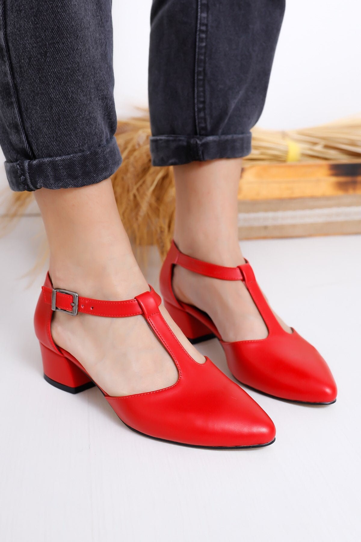 RED MARY JANES T-strap Shoes Bridal Shoes Red Vegan Leather - Etsy Ireland