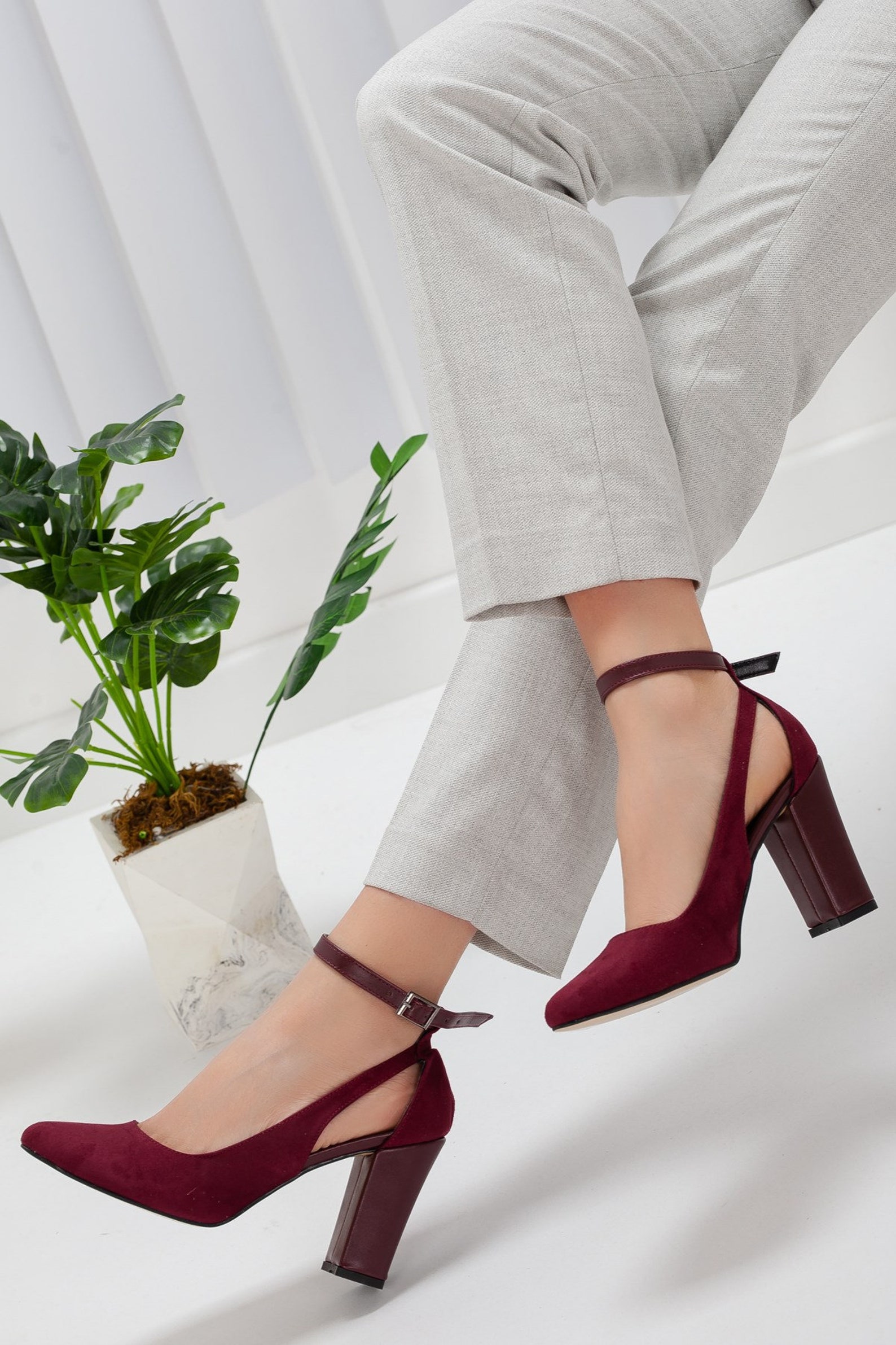 BURGUNDY HEELS SHOES Bridal Ankle Heels Burgundy Stripe Etsy