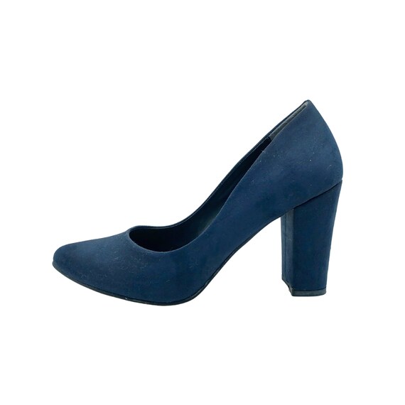 BLUE BLOCK HEELS Navy Blue Wedding 