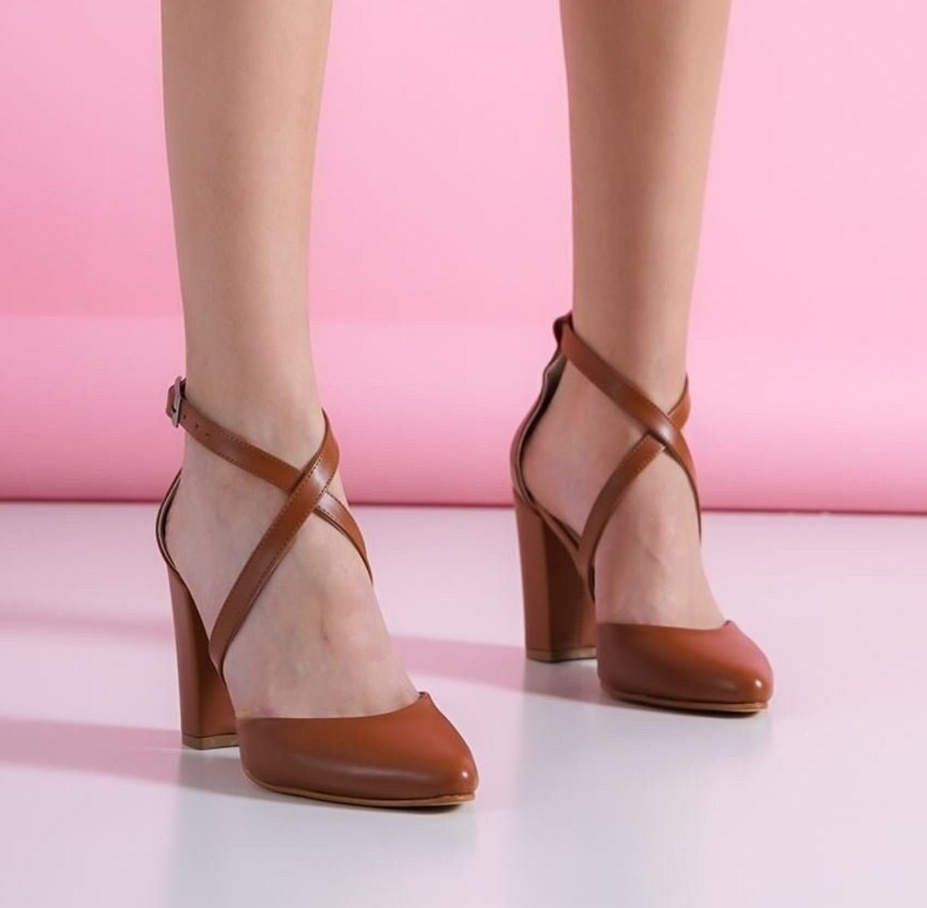 Caramel colored cheap heels