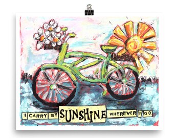 Bike Art Print, Sunshine