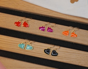 LOVELY  I  Kleine, leichte Herzohrringe