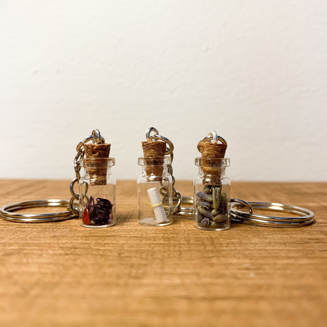 Miniature jar keyring keychain little gift jar of love Etsy