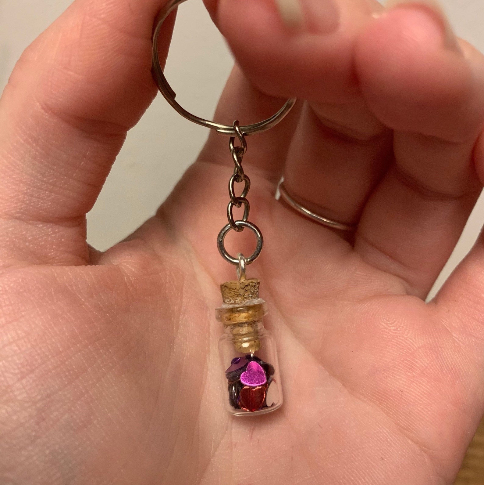 Miniature jar keyring keychain little gift jar of love Etsy