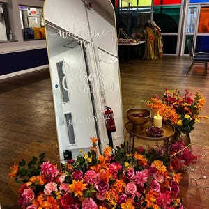 Adesivo de boas-vindas personalizado para espelho de casamento: elegante placa de vinil.