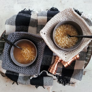 Bowl Cozies, Soup Bowl Cozy, Pot Holder, Crochet Bowl Cozy, Crochet Soup Bowl Cozy, Crochet Pot Holder, Crochet Bowl Holder, Crochet Kitchen