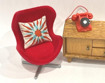 Lundby replica Egg Chair miniature 16th or 12th scale options