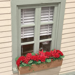 Persiana veneciana en miniatura: decoración para casa de muñecas a escala 12 (7,7 cm x 6,6 cm)