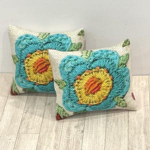 Lundby scale cushions  (PAIR) miniature pillows 16th scale handmade dolls house accessories