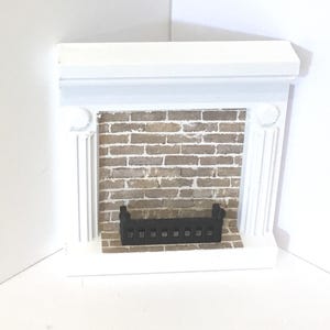 Dolls house Lundby scale fireplace miniature fire doll house furniture