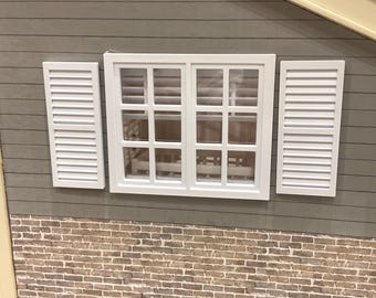 Pair of Dolls house shutters for Lundby doll house 16th scale.