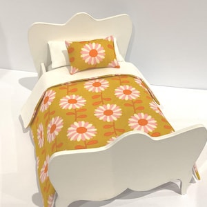 Lundby scale miniature bed dolls house 16th scale miniature furniture.