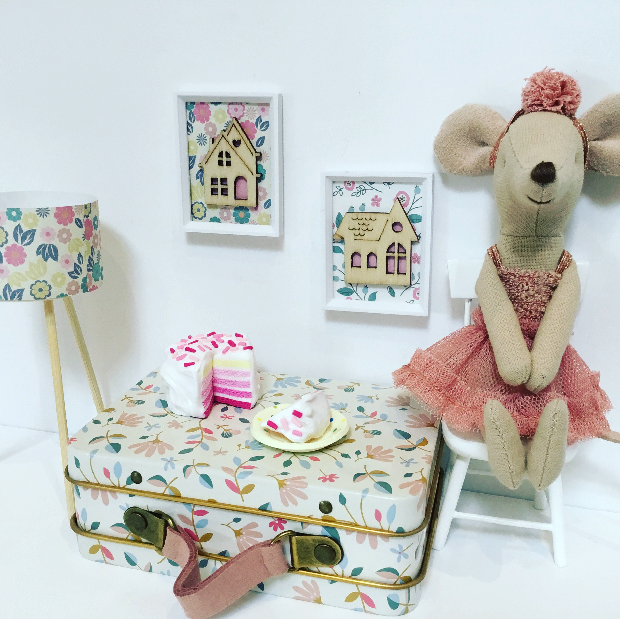 Dolls House Wall Art (pair) Maileg Inspired Modern