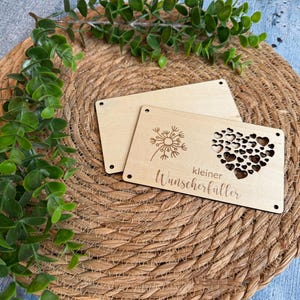 Geldgeschenk, Geldkarte aus Holz, Wunscherfüller, Geschenk zu jedem Anlass