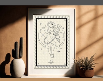 LEO BLACKWORK PATTERN - Zodiac Series
