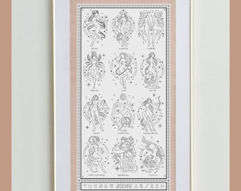 ZODIAC BLACKWORK PATTERN - The Complete Series