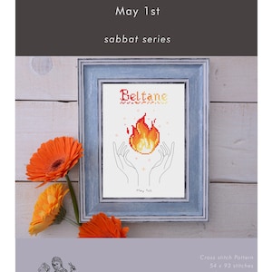 Beltane Cross Stitch Pattern - Sabbat Series