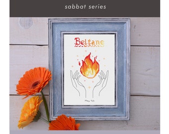 Patrón de punto de cruz Beltane - Serie Sabbat