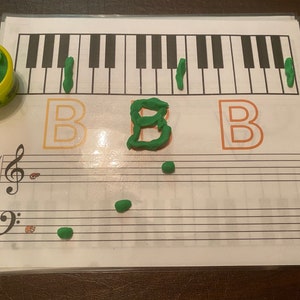 PRINTABLE Piano and Grand Staff Play Dough Mats