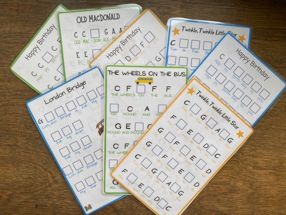 PRINTABLE Write by Ear-ear Training Cards: Children's | Etsy