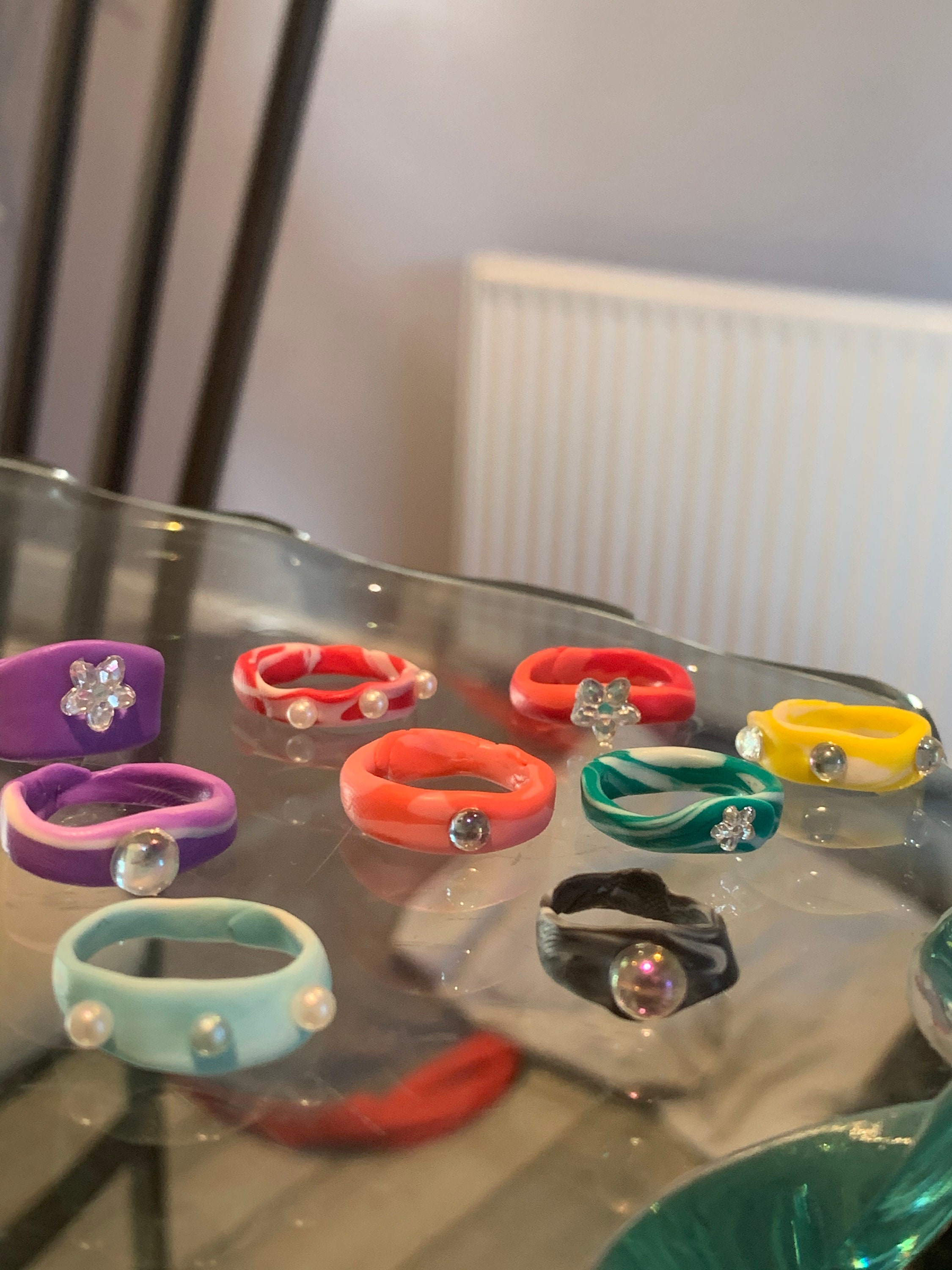 Handmade clay rings Etsy