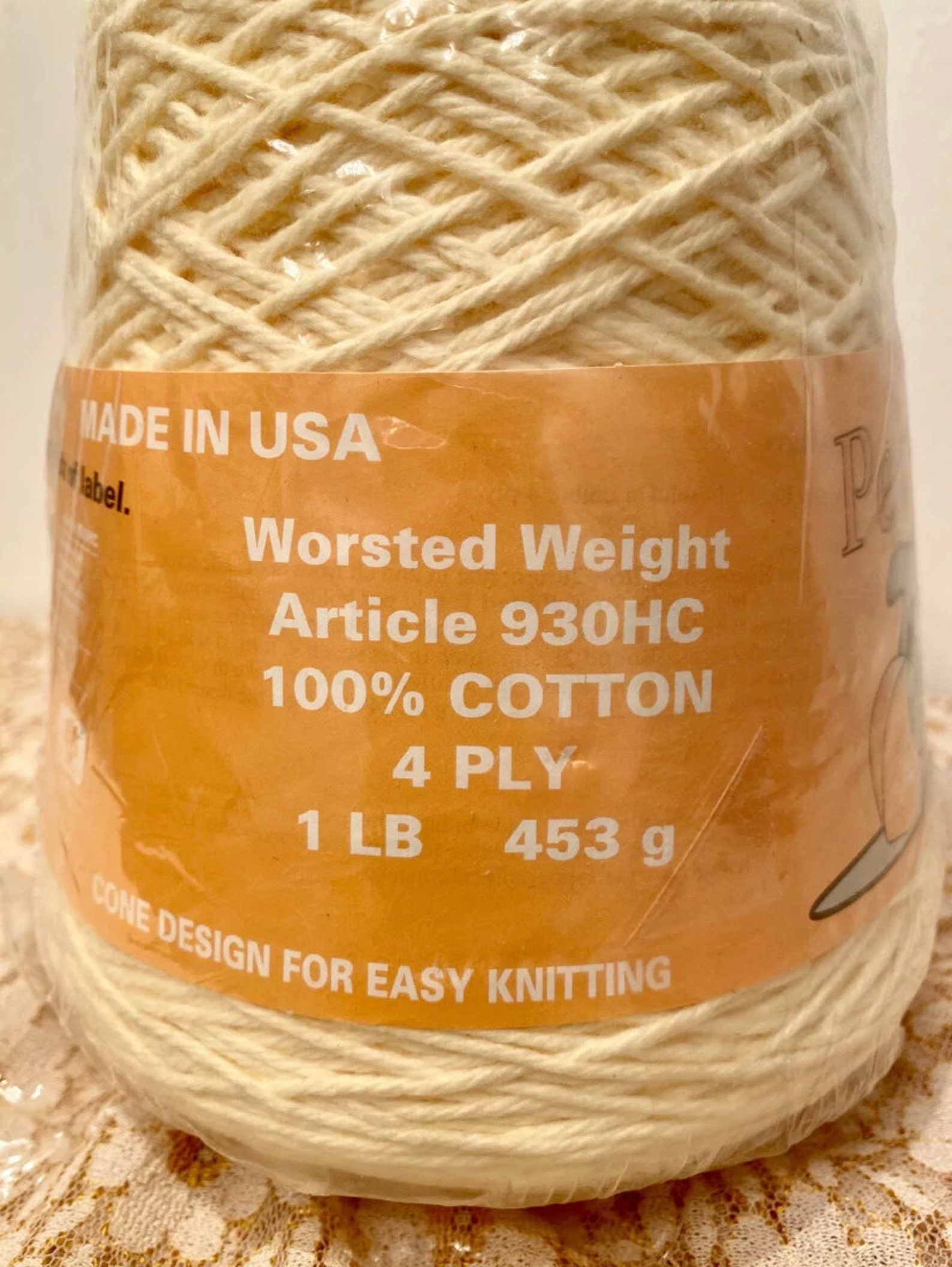 New Elmore Pisgah Peaches & Creme Yarn Cone Cream 1 Lb 4 | Etsy