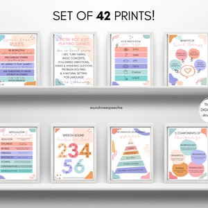 42 Speech & Language Therapy Room Decor Posters