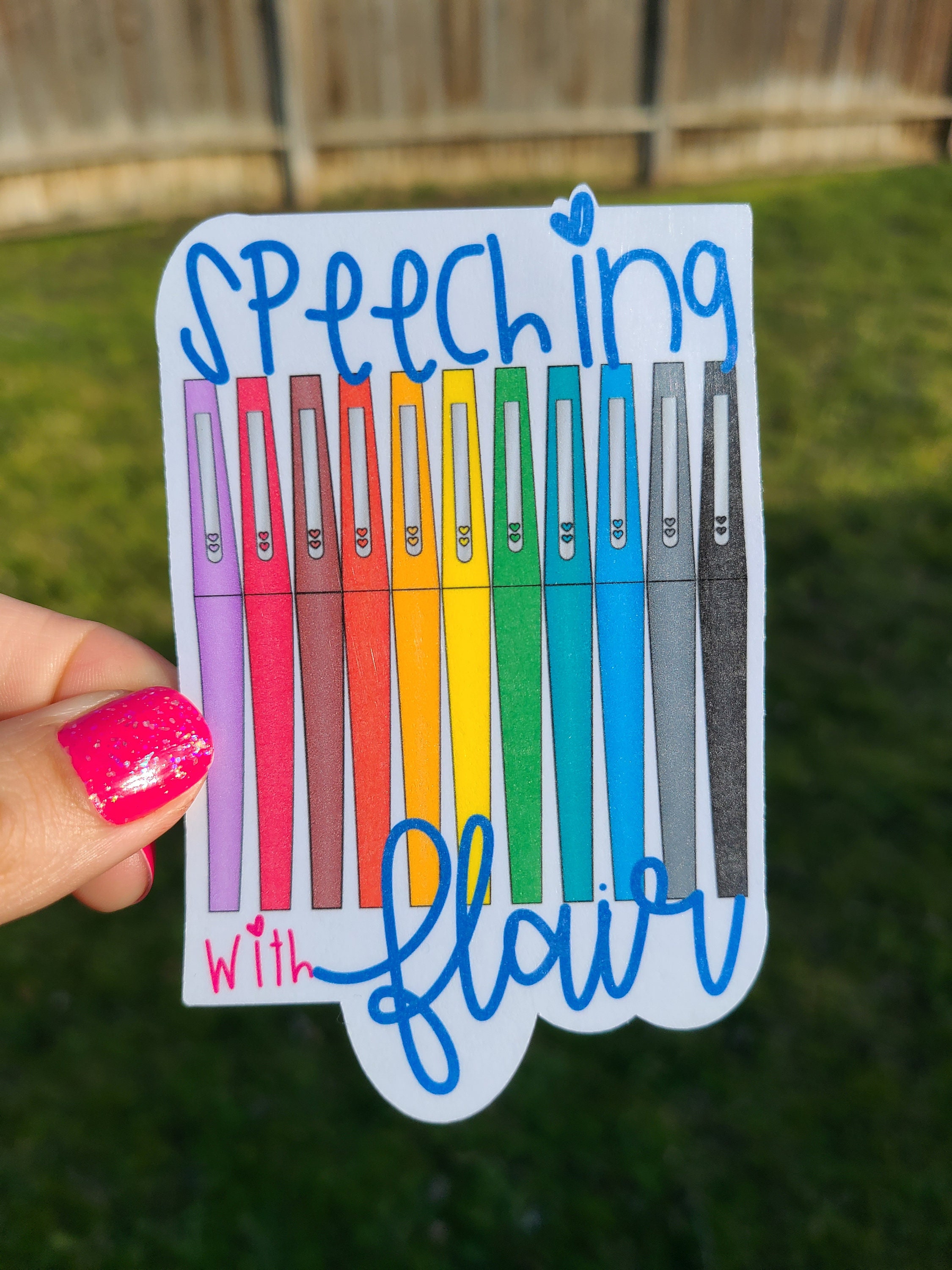 Speeching with Flair Cute Sticker Speech Therapy SLP Etsy