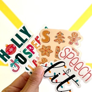 Speech Bundle  | Christmas Sticker |  Cute Sticker | Speech Therapy | SLP | Speech Stickers | Speech Language Pathologist | Speech Merch
