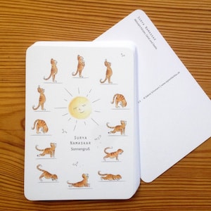Postkarte Sonnengruß „Kasimir der Muskelkater“