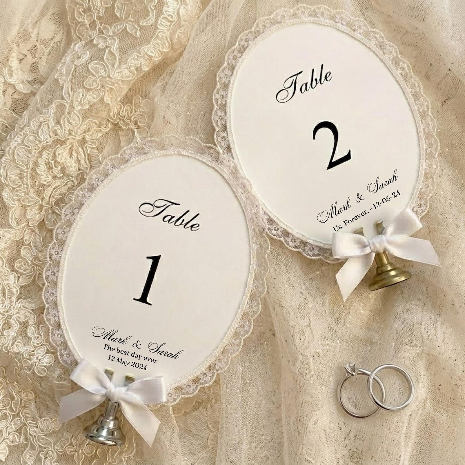 Unique Lace Table Numbers Personalized Lace Trim Table Numbers, Romantic Wedding Table Decor ...