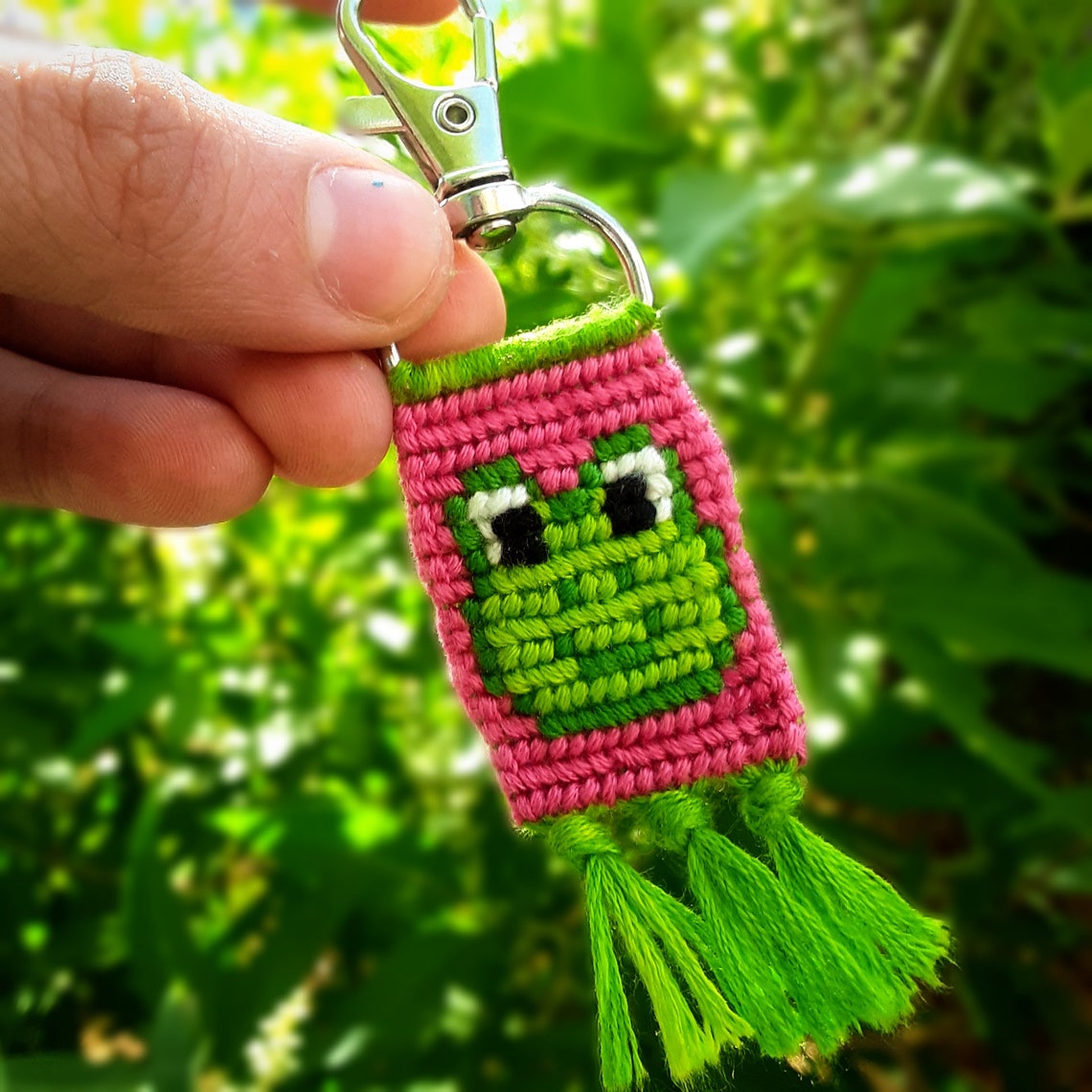 Cute Frog Keychain Friendship Bracelet Pattern Etsy