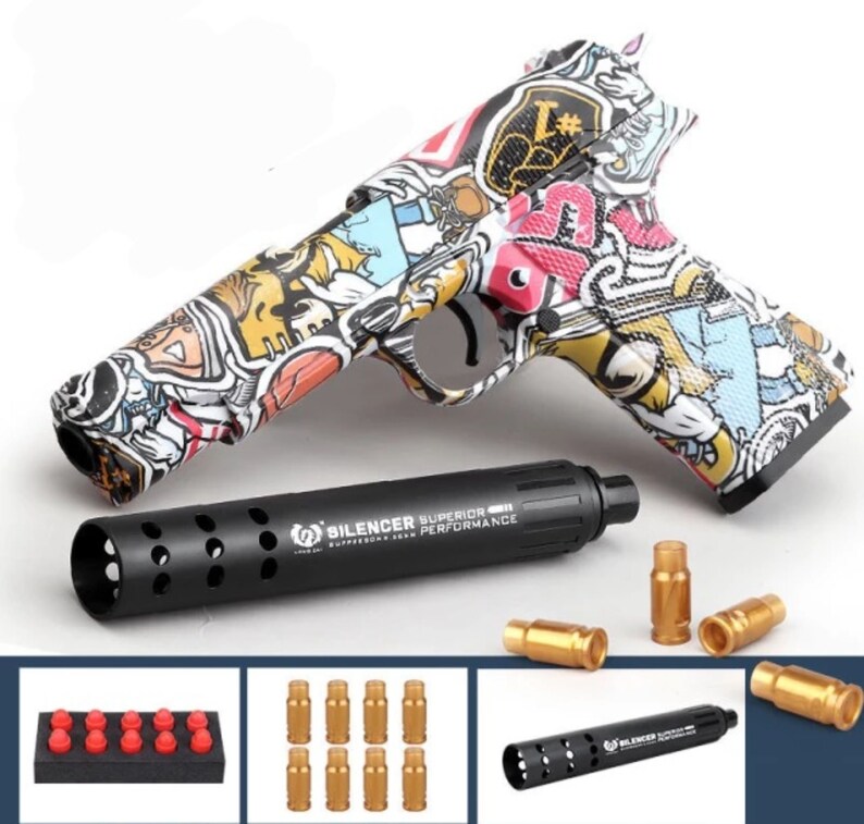 New Glock Toy Pistol Plastic EVA Foam Darts Bullets Gun Etsy Australia