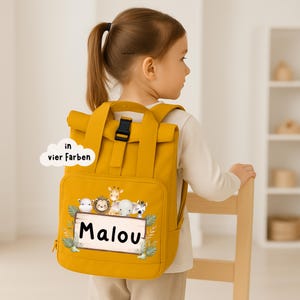 Kindergarten backpack Children&#39;s backpack with name Safari backpack Kindergarten personalized bag for children Gift idea Kitakind backpack